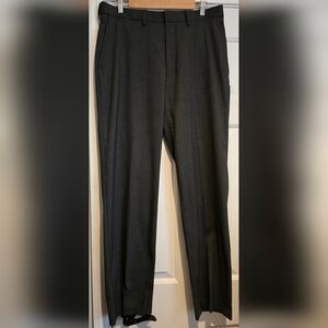 J.M. Haggar 34 x 32 Dark Grey Men's Classic Fit Dress Pants